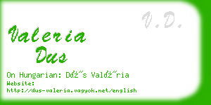 valeria dus business card